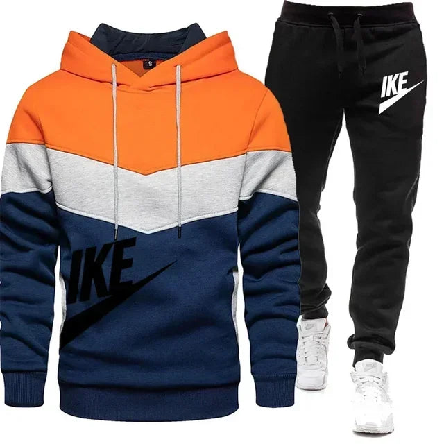 2025 New Men's Autumn Winter Sets Zipper Hoodie+Pants Pieces Casual Tracksuit Male Sportswear  Clothing