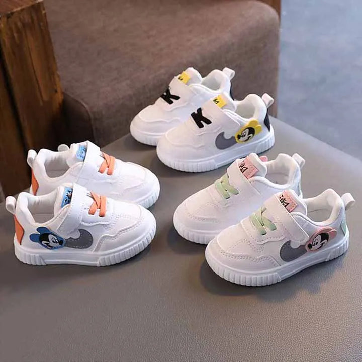 Disney Mickey Mouse Baby Trend Casual Shoes Girls Little White Shoes 0-2 Years Baby Boys Fashion Chic Soft Sole Walking Shoes