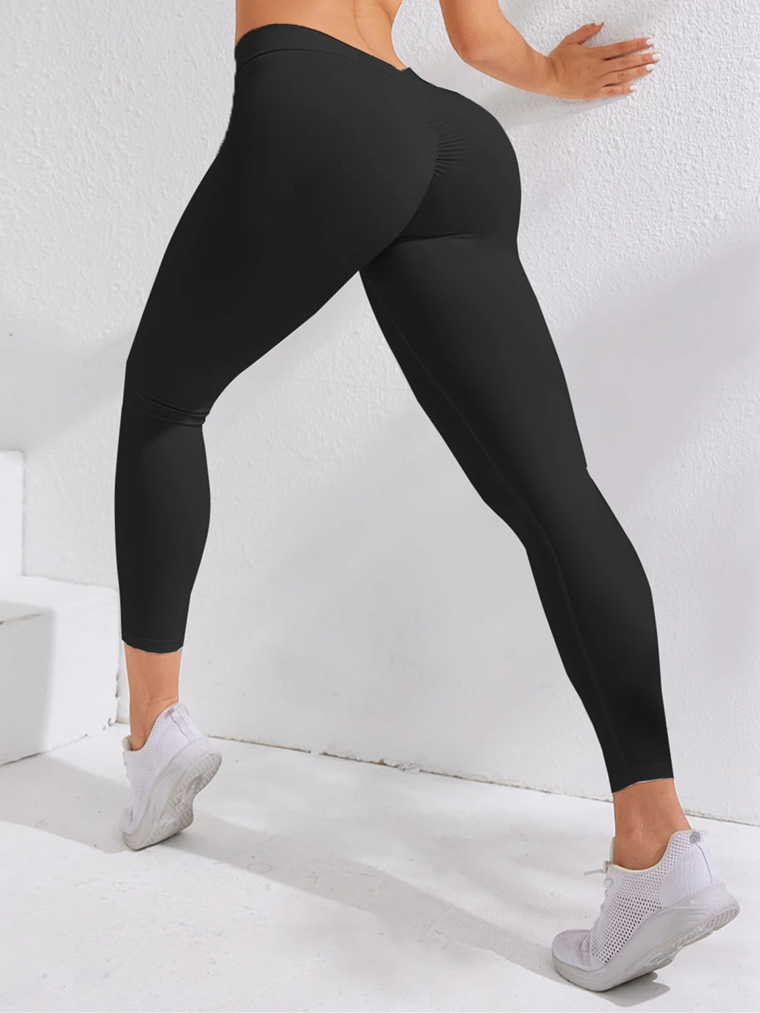 Small Size Sexy V Waist Workout Gym Leggings Women Naked Feeling Yoga Pants Choose One Size Larger