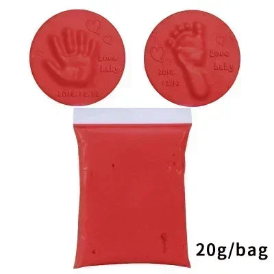 Baby Footprint Clay Makers Infant Air Drying Soft Clay 3D Fingerprint Imprint Paw Kits Parent-child Inkpad DIY Toy Kid Souvenirs