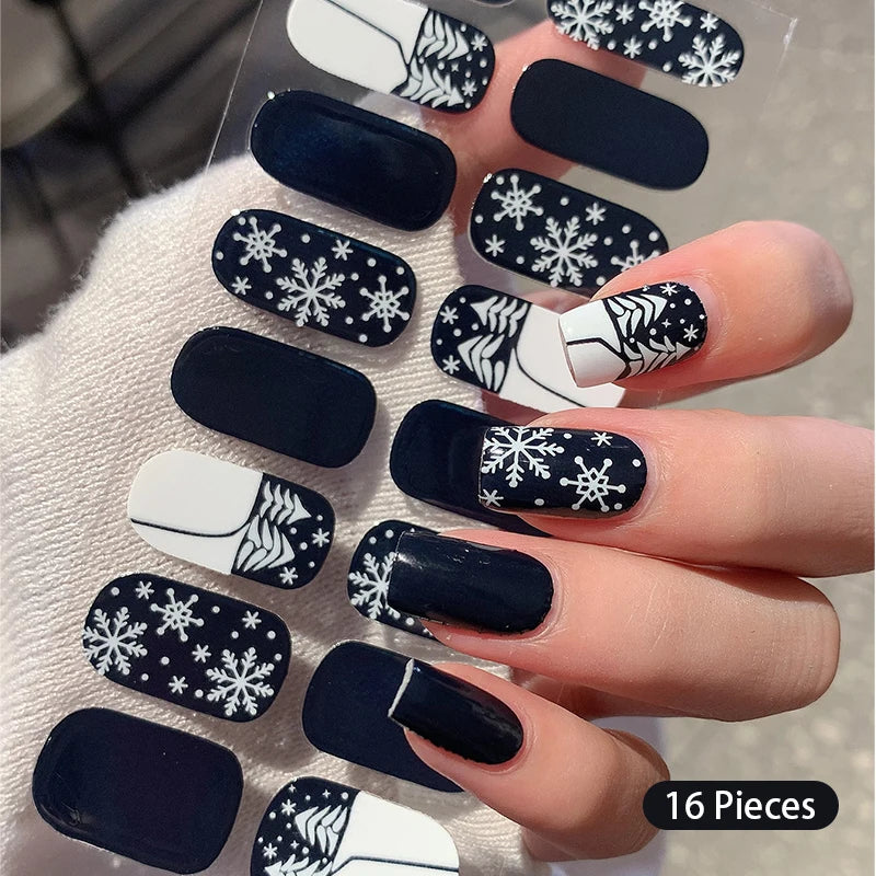 Full Cover Nail Stickers Fashion Nail Polish Nail Decoration Sparkling Glitter Self Adhesive Manicure Designer Nail Art Sticker