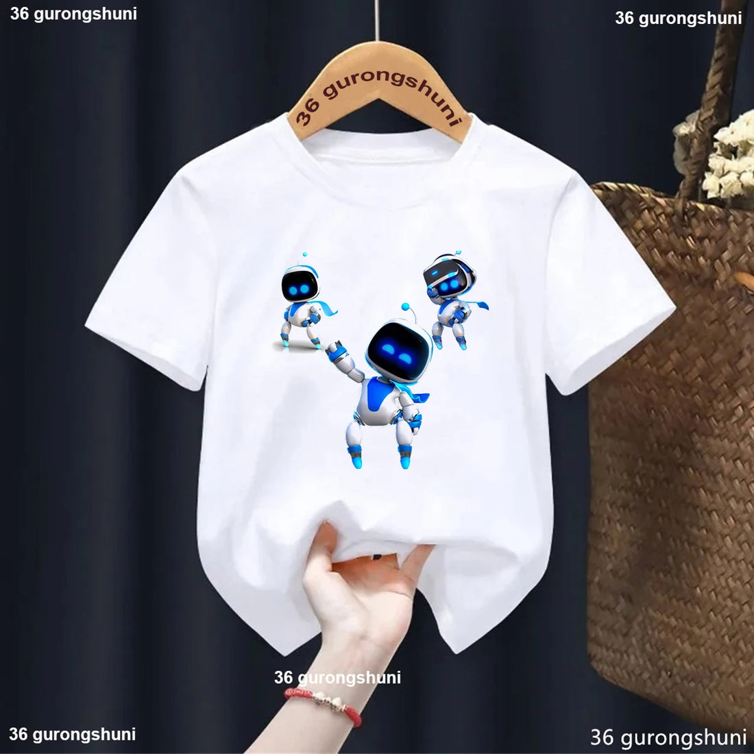 Newly Boys T-Shirts Astros Playroom Cartoon Print Children'S Tshirt Summer Casual Boys Clothes Toddler T Shirt Tops 1 To13 Year