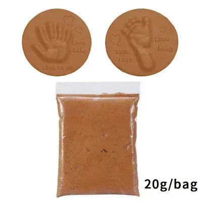 Baby Footprint Clay Makers Infant Air Drying Soft Clay 3D Fingerprint Imprint Paw Kits Parent-child Inkpad DIY Toy Kid Souvenirs