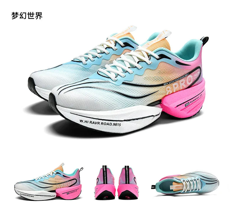 Marathon Air Cushion Carbon Plate Sports Running Shoes Men Breathable Lightweight Women Comfortable Nonskid Speciality Sneakers