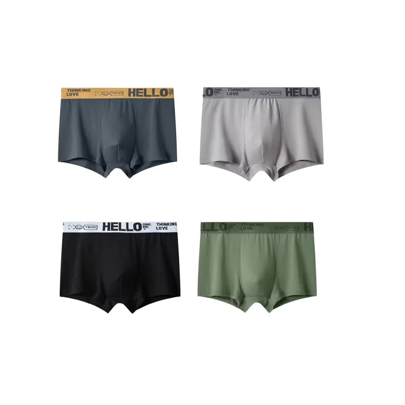 1/3/5pcs Men's Underwear, Breathable Comfy Quick Drying Stretchy Boxer Trunks, Sexy Underpants, Men's Trendy Boxer Panties