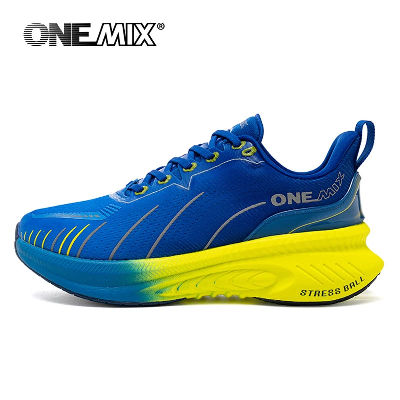 ONEMIX White Road Running Shoes for Men Air Cushion Outdoor Sport Shoes Male Trainers Summer Jogging Shoes Women Footwear