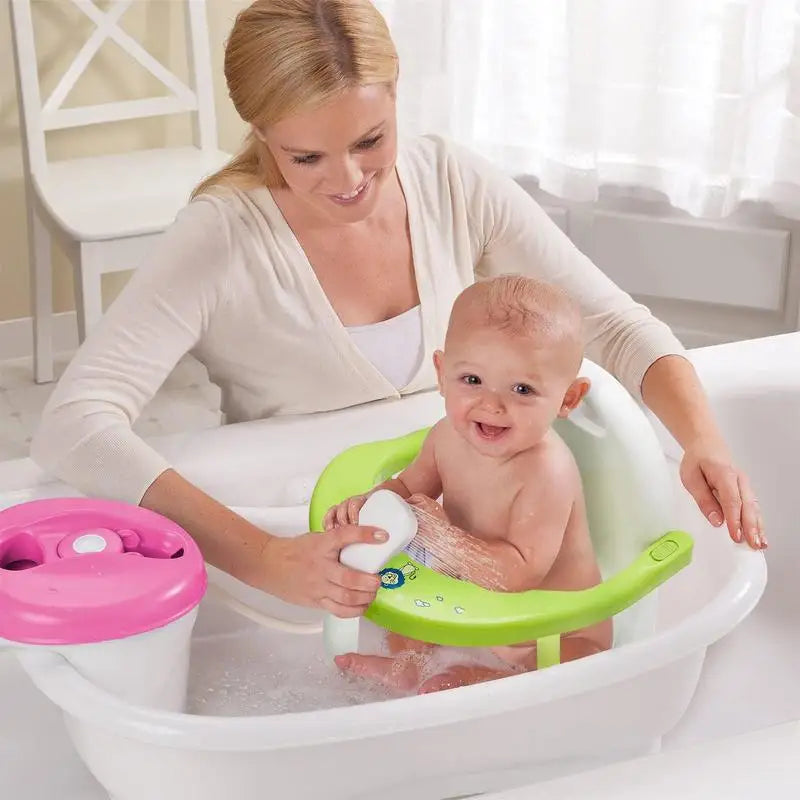 Baby Bath Seat Soft Mat For Travel Home Living Room Foldable Baby Bath Seat With Suction Cups Wrap-around Baby Bath Chair