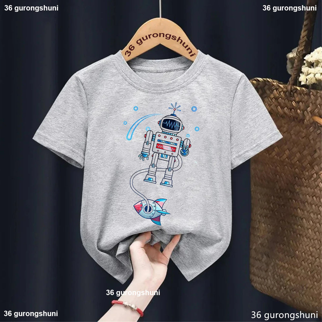 Newly Boys T-Shirts Astros Playroom Cartoon Print Children'S Tshirt Summer Casual Boys Clothes Toddler T Shirt Tops 1 To13 Year