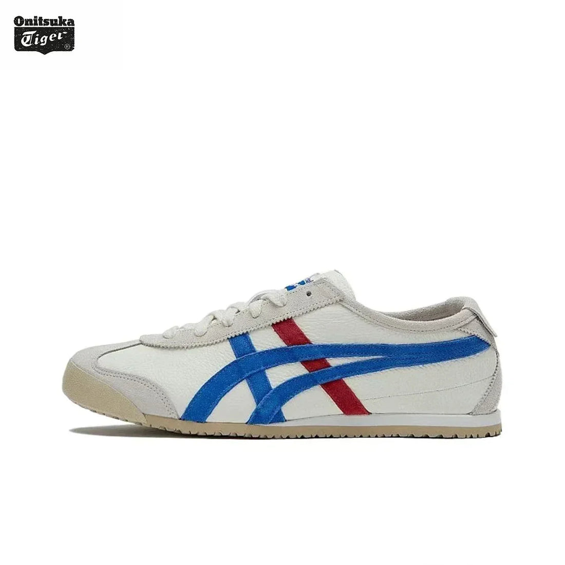 Asics Onitsuka Tiger MEXICO 66 Original Shoes Classic  Tiger Onitsuka Women Men Sneaker Lightweight Silver White