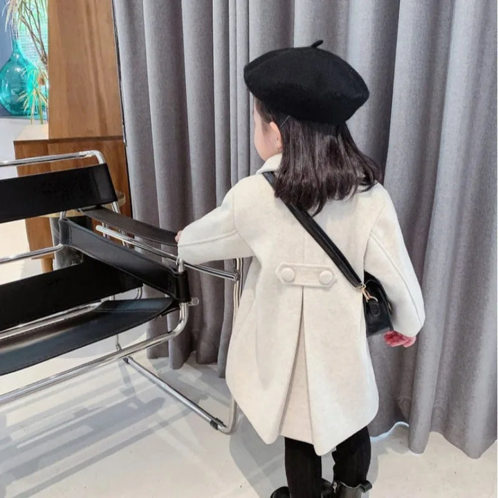 Winter Girl's Long Fashion Plus Cotton Coat 2024 Baby Girl Korean Style Thickened Double-breasted Coat Children Warm Jacket