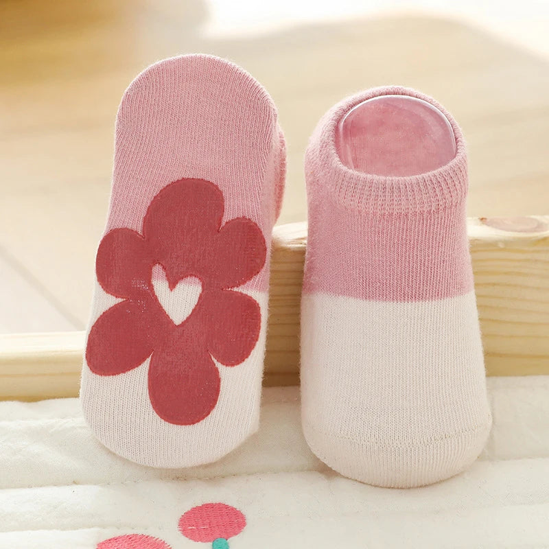 Baby Socks Children Floor Socks Combed Cotton Baby Non-Slip Toddler Socks Newborn Cartoon Spring Summer Socks