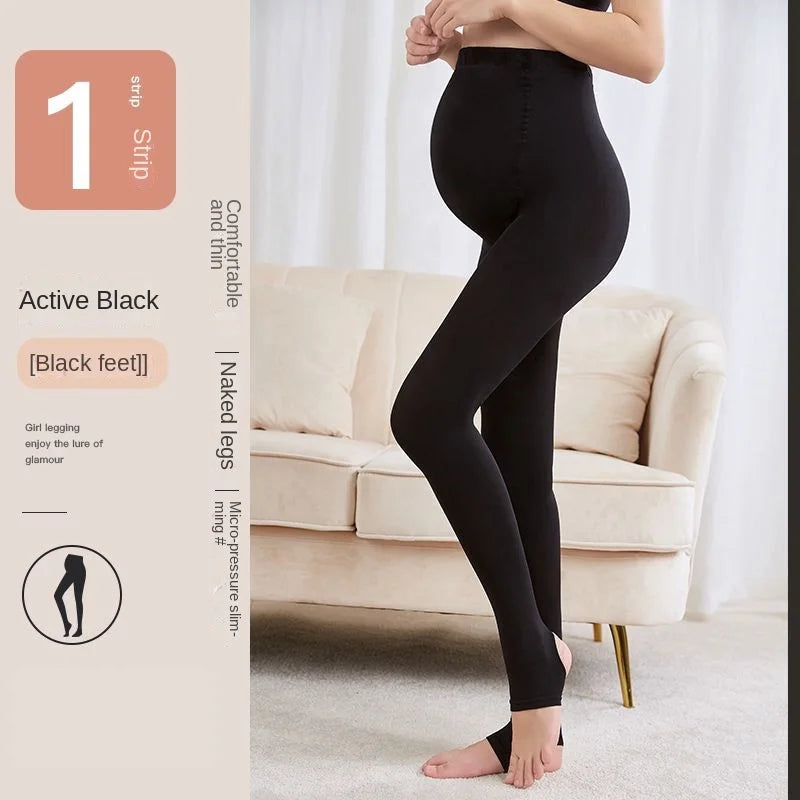 High Waist pregnancy Leggings Skinny Maternity clothes for pregnant women Belly Support Knitted Leggins Body Shaper Trousers