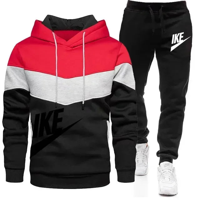 2025 New Men's Autumn Winter Sets Zipper Hoodie+Pants Pieces Casual Tracksuit Male Sportswear  Clothing