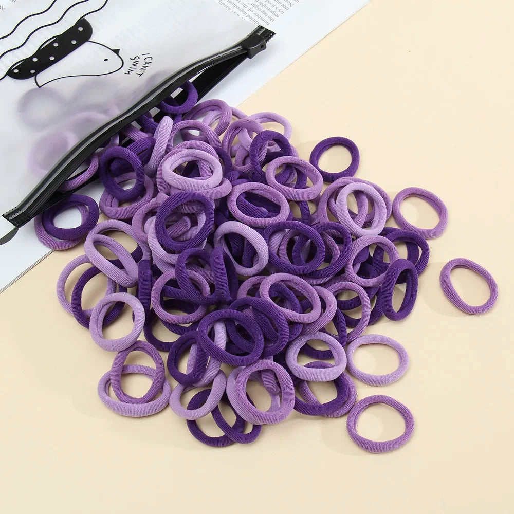 50pcs Women s Seamless Thumb Ring Hair Ties Bagged Ponytail Holders With Small Elastic Bands For Diy Simple Fashion Hair Cord