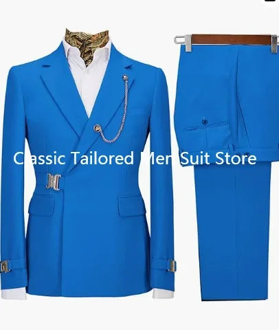 Men's Suits Blazer Pants for Men Jacket Italian Designer Party Wedding Slim Fit Homme 2PCS Clothing