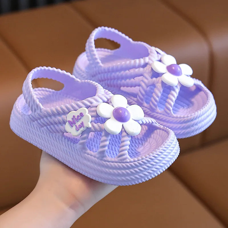 Children's Slippers Summer Girls and Boys Bathroom Home Anti slip Beach Shoes Soft Soled Baby Sandals