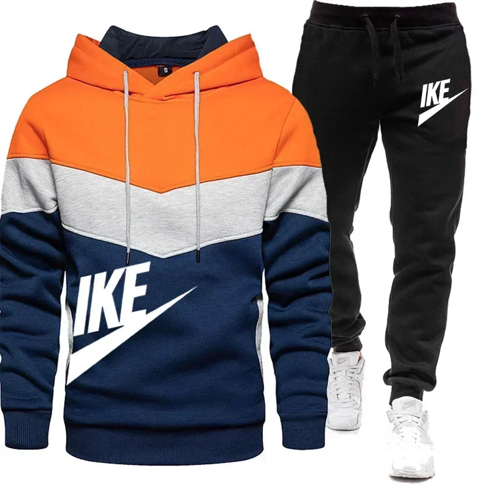 2025 New Men's Autumn Winter Sets Zipper Hoodie+Pants Pieces Casual Tracksuit Male Sportswear  Clothing