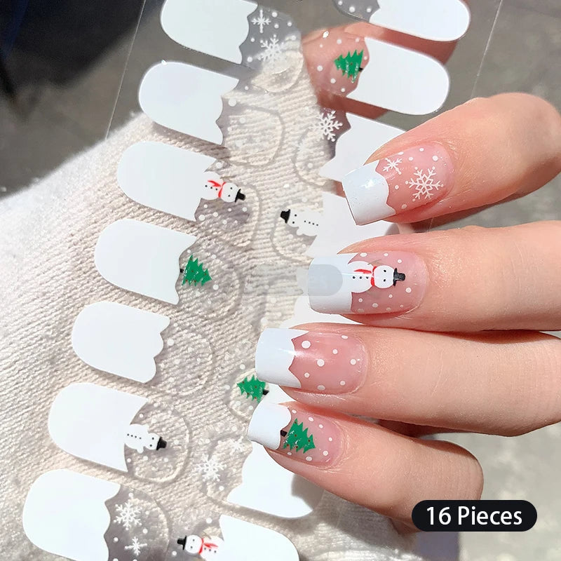 Full Cover Nail Stickers Fashion Nail Polish Nail Decoration Sparkling Glitter Self Adhesive Manicure Designer Nail Art Sticker