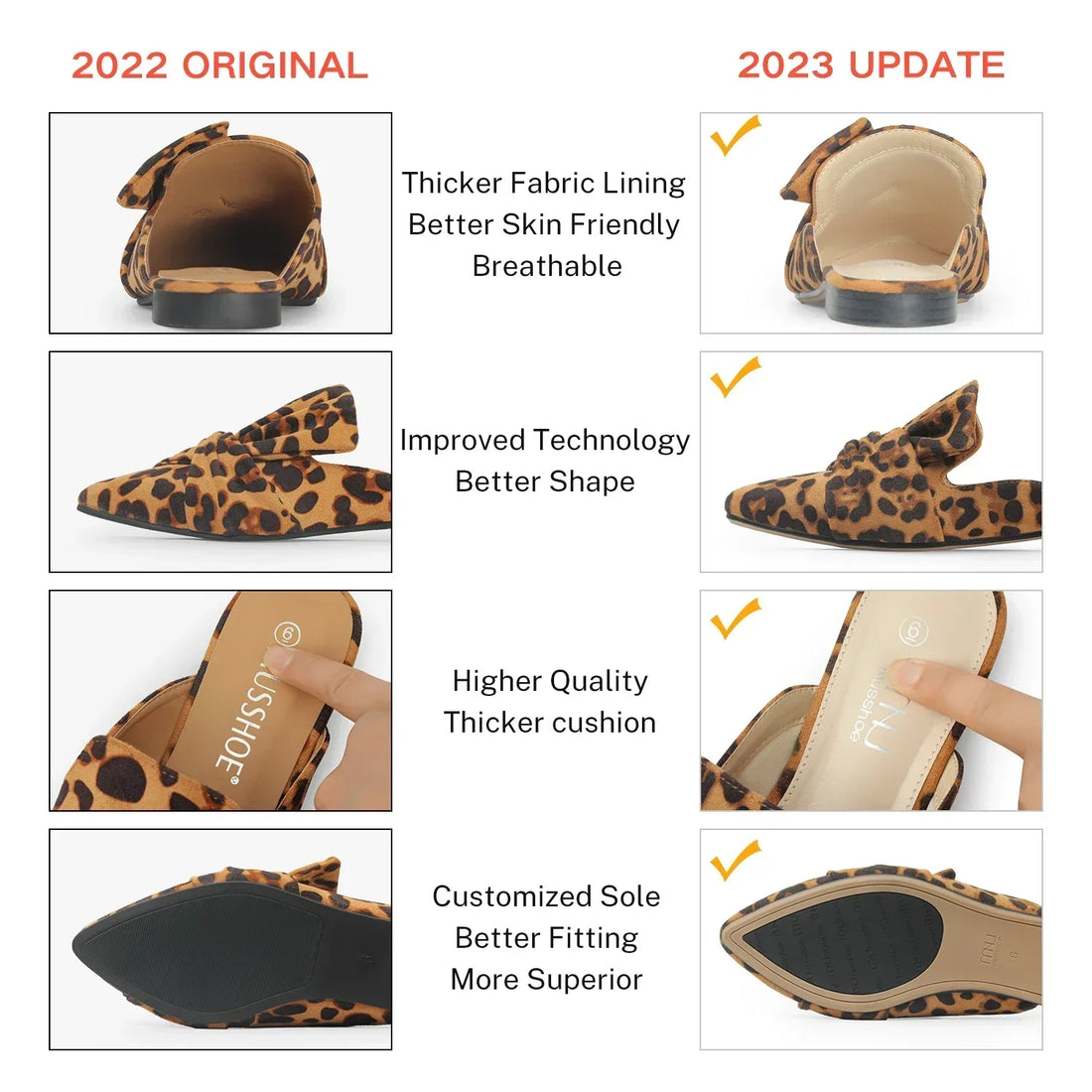 2024 New Women's Mules Slippers Pointed Toe Casual Comfortable Half Slippers Women Shoes