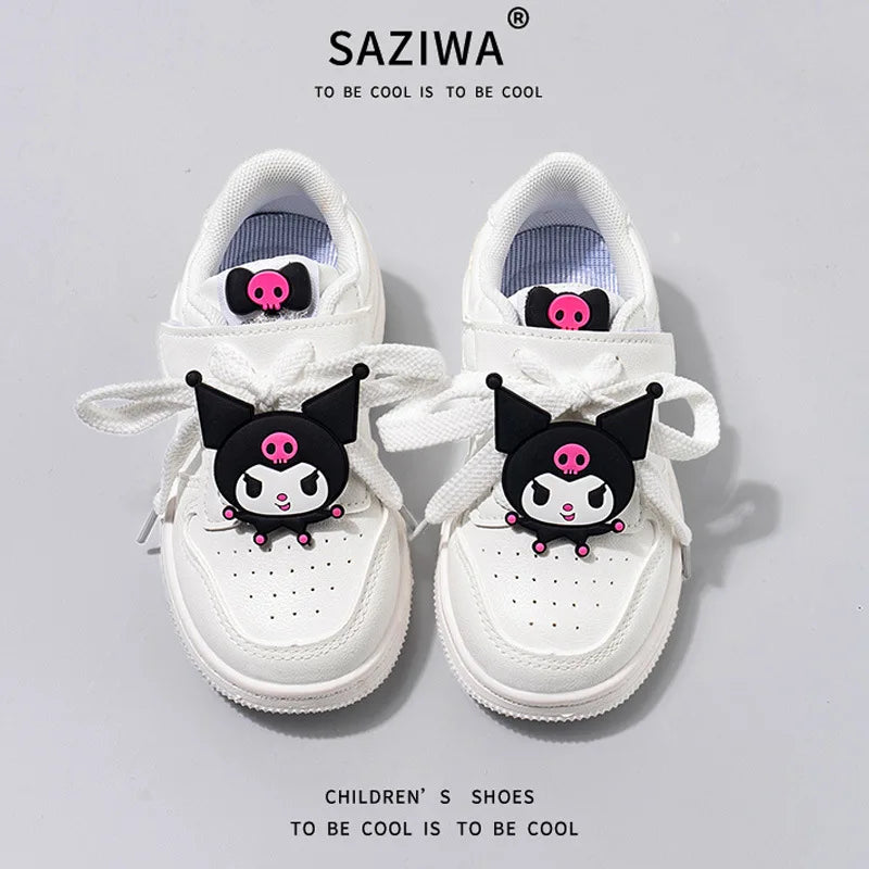 Sanrio Kuromi Children's Casual Shoes Girls Cute Cartoon Comfortable Board Shoes Breathable Non Slip Running Shoes Sneakers