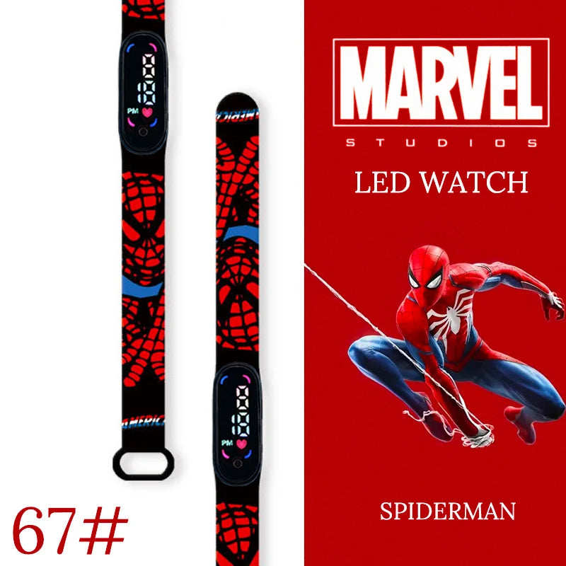 MINISO Spiderman Kid's Watches Men Sport Wristband Bracelet Waterproof Children Digital Watch Boys LED Clock relogio montre