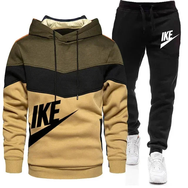 2025 New Men's Autumn Winter Sets Zipper Hoodie+Pants Pieces Casual Tracksuit Male Sportswear  Clothing