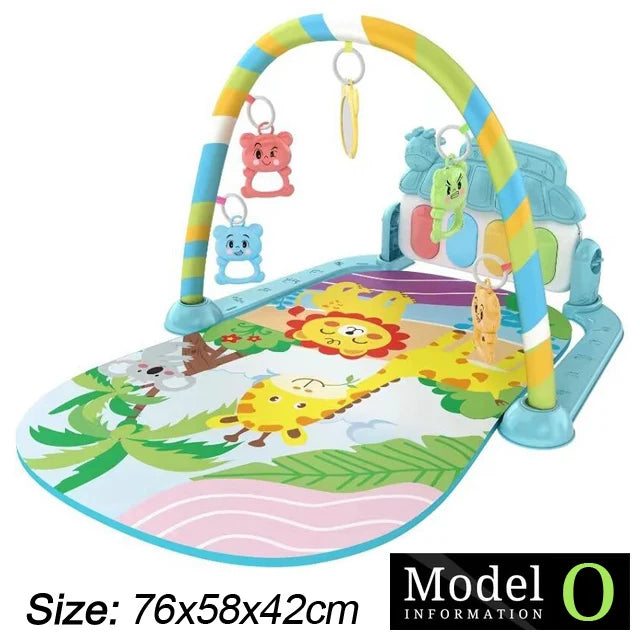 Baby Fitness Stand Music Play Gym Activity Toys Newborn Piano Crawling Blanket Pedal Game Pad Early Education 0-36 Months Gifts