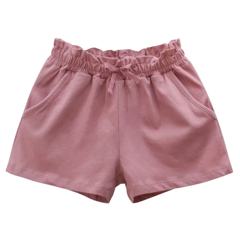 Shorts for Girls Summer Kids Children Cotton Pants Blank Solid Baby Casual Young Girl’s Clothing Plain Trousers 1-10 Years