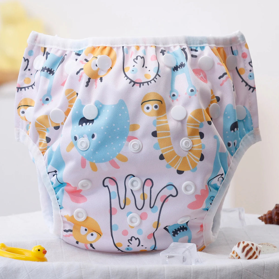 Happyflute Baby Swim Diapers Reuseable Washable & Adjustable for Swimming Lesson & Baby Shower Gifts