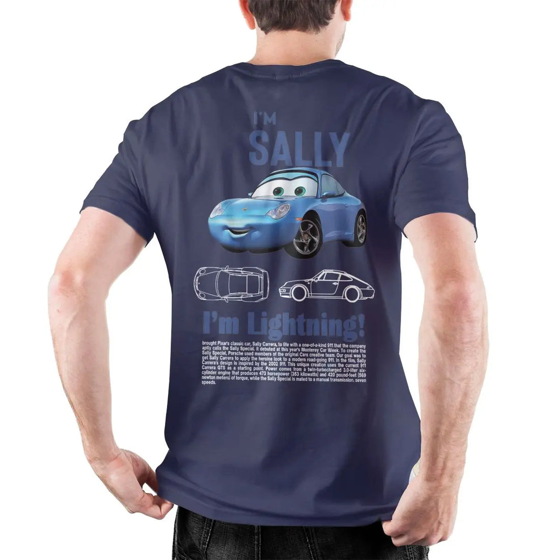 Men Sally I'm Lightning Cars T Shirts Mcqueen Cotton Clothing Creative Short Sleeve Round Collar Tee Shirt Plus Size T-Shirts