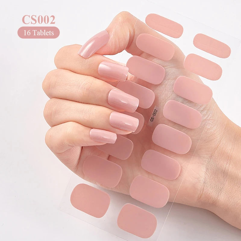 Full Cover Nail Stickers Fashion Nail Polish Nail Decoration Sparkling Glitter Self Adhesive Manicure Designer Nail Art Sticker