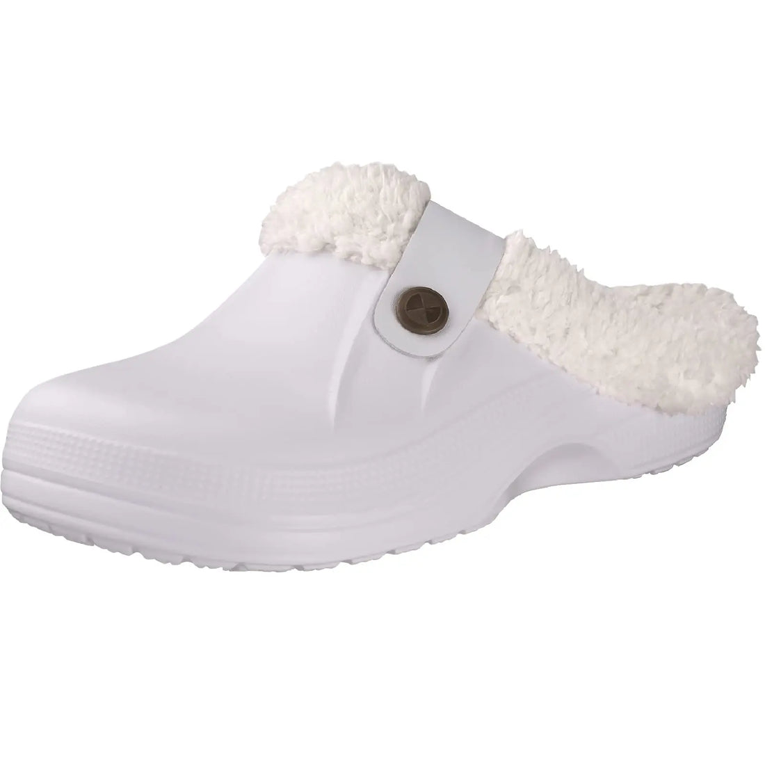 Comwarm New Fuzzy House Slippers For Women Men Winter Waterproof Garden Shoes Soft Plush Slippers Outdoor Warm Furry Clogs Slide