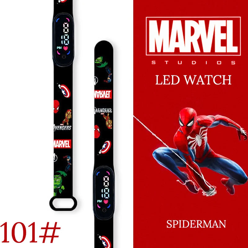 MINISO Spiderman Kid's Watches Men Sport Wristband Bracelet Waterproof Children Digital Watch Boys LED Clock relogio montre