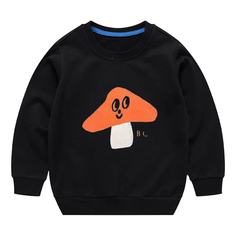 2024 New Autumn Boys Sweatshirts Cotton Kids Hoodies Casual Cartoon Printting Shirts Baby Boy Clothing 2-7 Years Children Tops