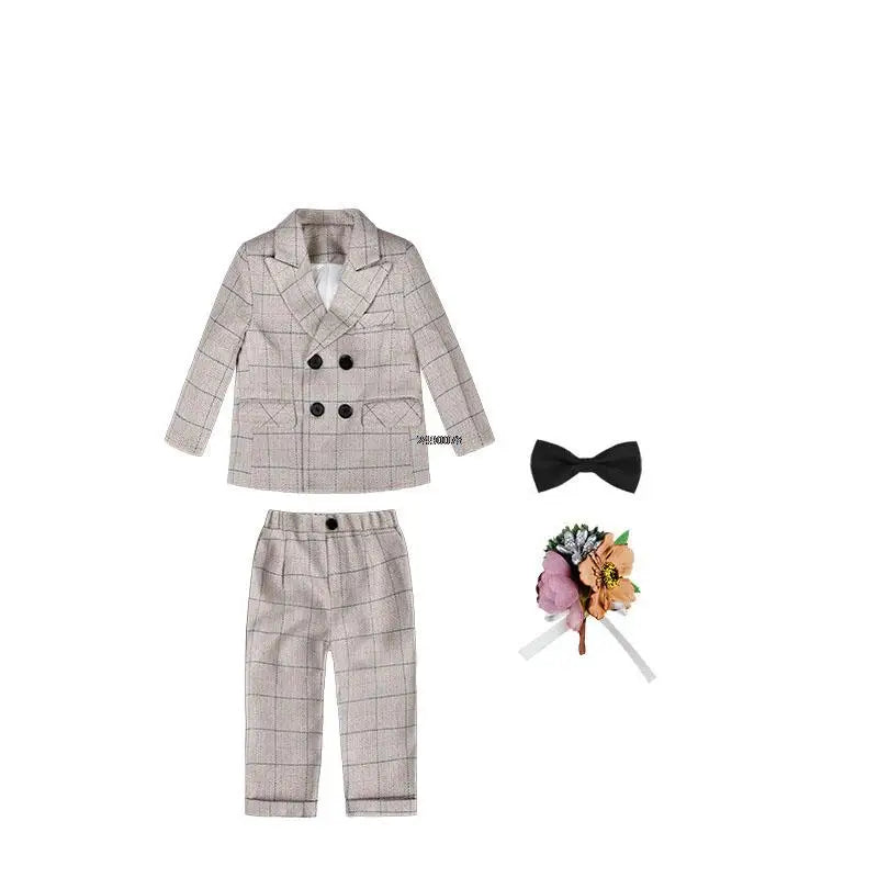 Newborn Baby Boys 1 Year Birthday Suit Kids Photograph Suit Children Formal Wedding Dress Teenager Performance Party Costume