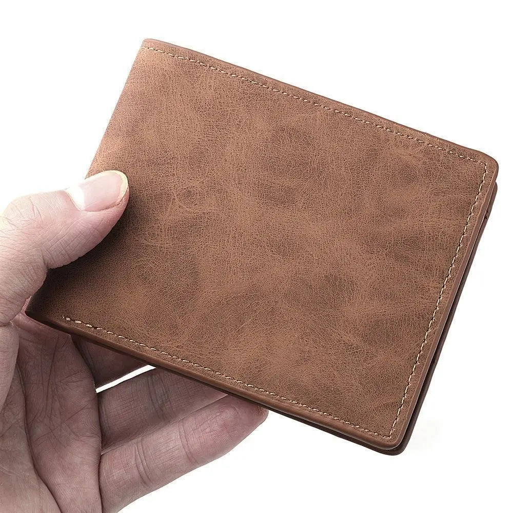 Multi-card Slot Men Wallet Fashion Folding Large-capacity Coin Purse PU Leather Short Purse