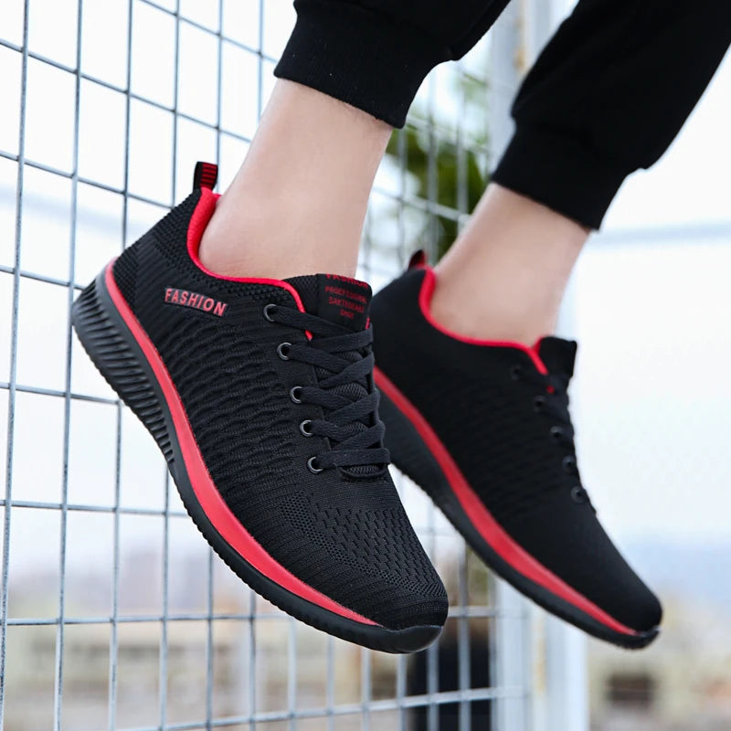 Men Running Walking Knit Shoes Fashion Casual Sneakers Breathable Sport Athletic Gym Lightweight Men Sneakers Casual Shoes