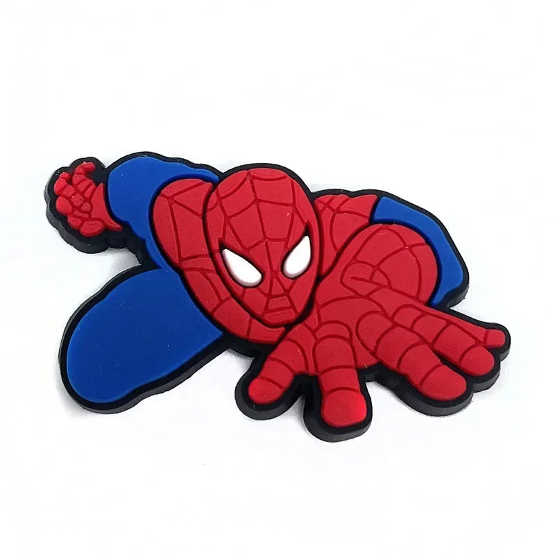 13Pcs/set Marvel Super Hero Shoe Charms Spiderman PVC shoe Accessories Fit shoe Clogs Cartoon Sandals Decorate boys Party Gift