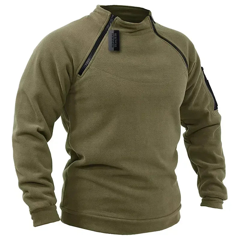 Men Tactical Outdoor Polar Fleece Jacket Hunting Clothes Warm Zipper Pullover Man Windproof Coat Thermal Hiking Hunting Sweater