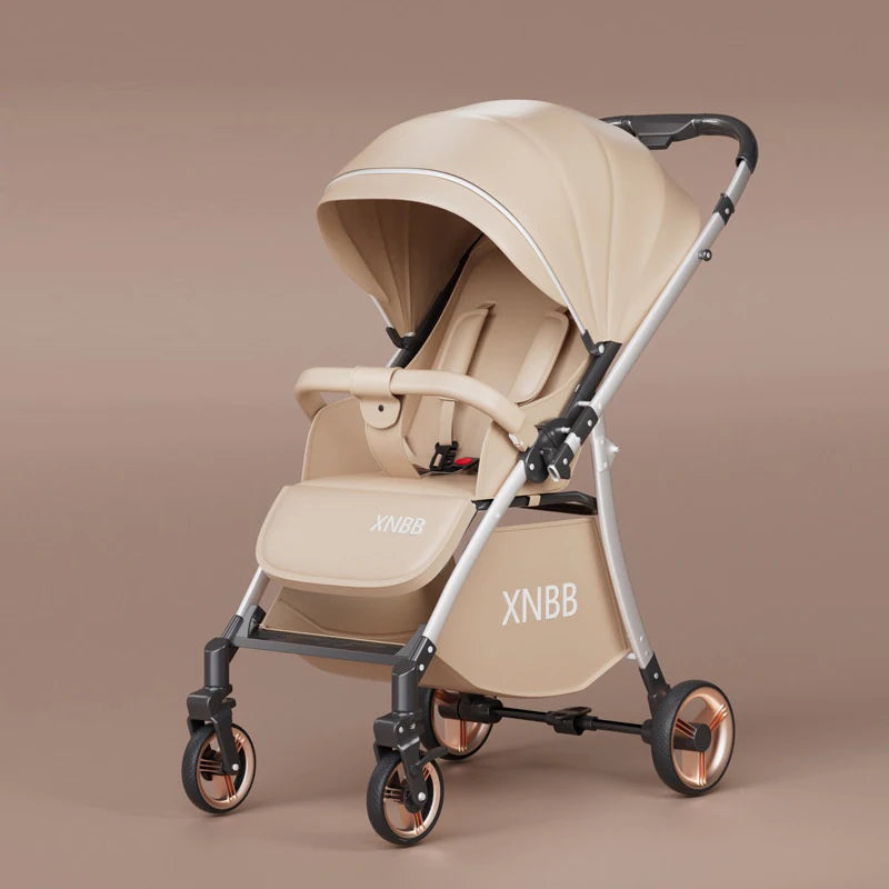 Baby Stroller can Sit or Lie Down Two-way High Landscape Portable Shock-absorbing One-touch Folding Children's Stroller Pram