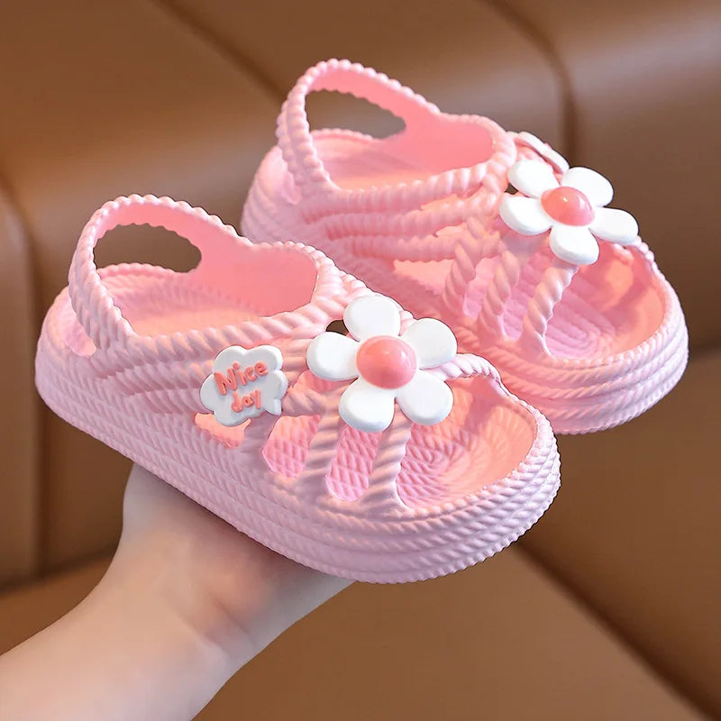 Children's Slippers Summer Girls and Boys Bathroom Home Anti slip Beach Shoes Soft Soled Baby Sandals