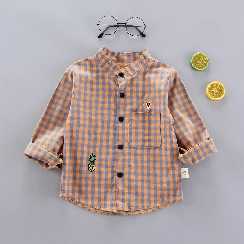 DIIMUU Spring Autumn Kids Baby Boys Cotton Clothes Shirt Toddler Girls Tee Clothing Children Wears Infant Blouse 1 2 3 4 5 Years