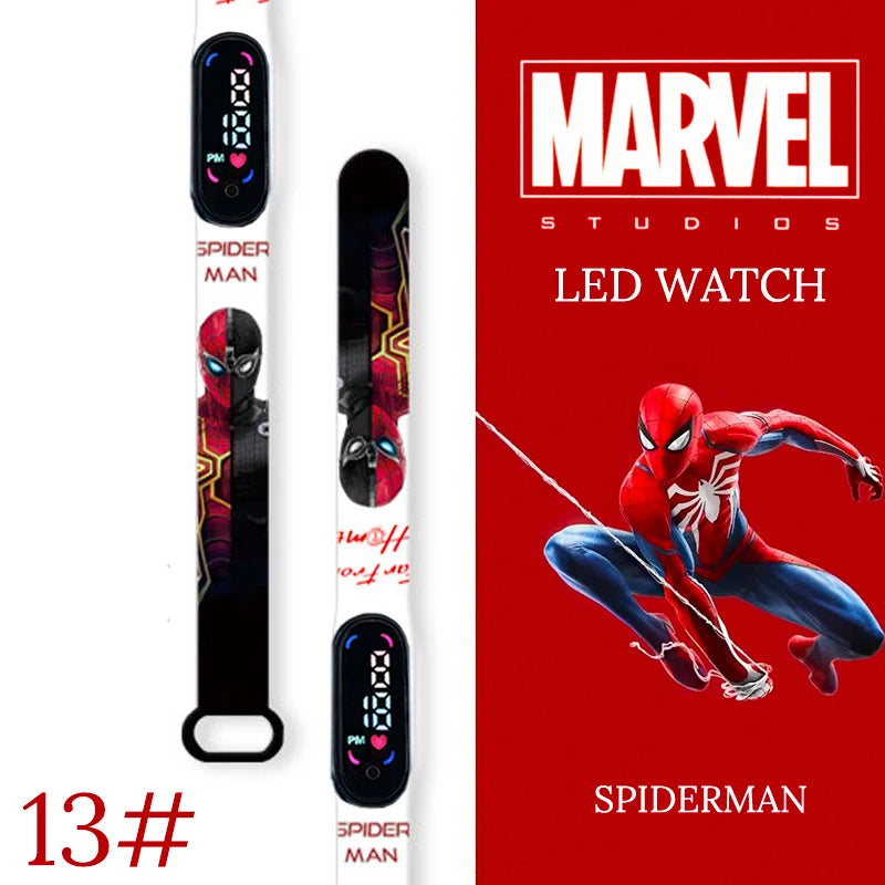 MINISO Spiderman Kid's Watches Men Sport Wristband Bracelet Waterproof Children Digital Watch Boys LED Clock relogio montre