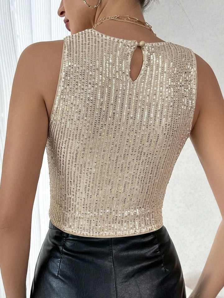 Spring/summer 2024 New Women Vest Top Beads Solid Color Slim Vest Fashion Casual Small T-shirt Women Clothing  Y2k Top Westworld