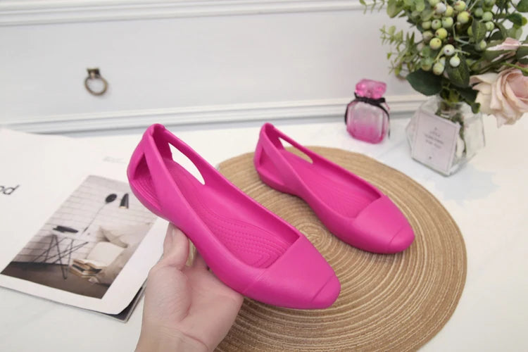 Summer Women Plastic Sandals Flats Shoes For Women Girls Ladies Mule Clogs Slippers Slip On Black Garden Clogs Immortal Anna W8