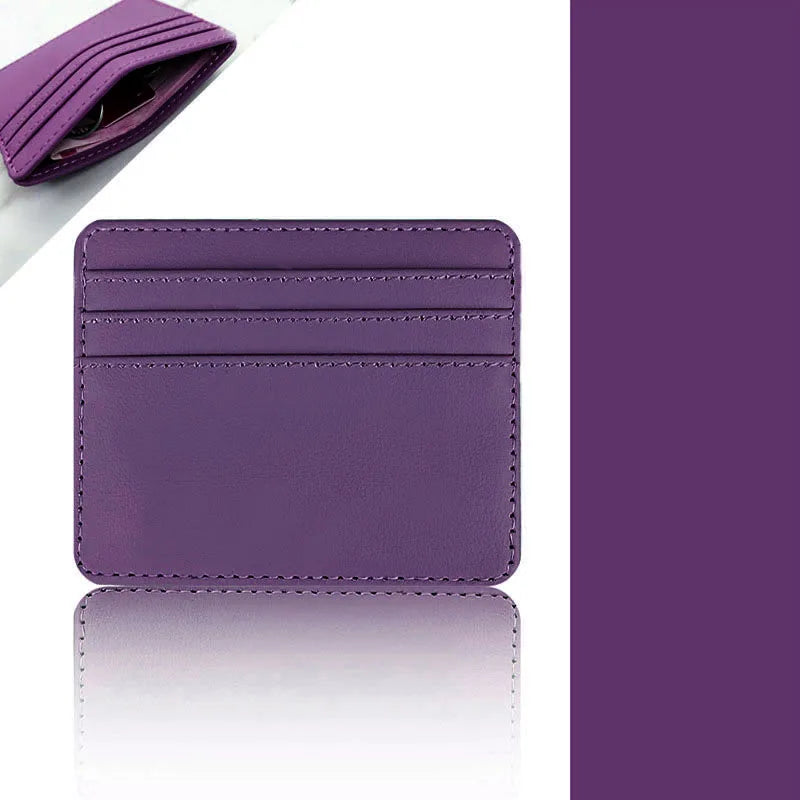 1Pc Pu Leather ID Card Holder Candy Color Bank Credit Card Box Multi Slot Slim Card Case Wallet Women Men Business Card Cover