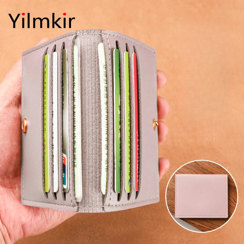 Simplicity Card Holder Wallet for Women RFID Bank Card Driver's License Case Stylish Men Convenient Coin Purse