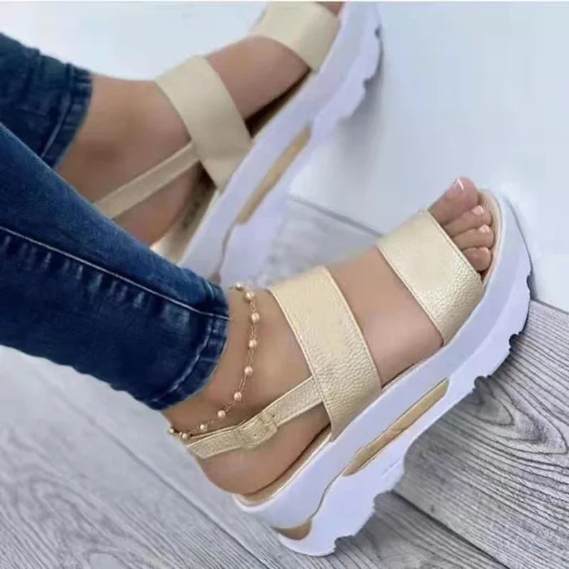 Women's Wedges Sandals  Summer New Woman Low Platform Shoes Sandals Heeled Fashion Shoes Female Footwear Wedges Shoes