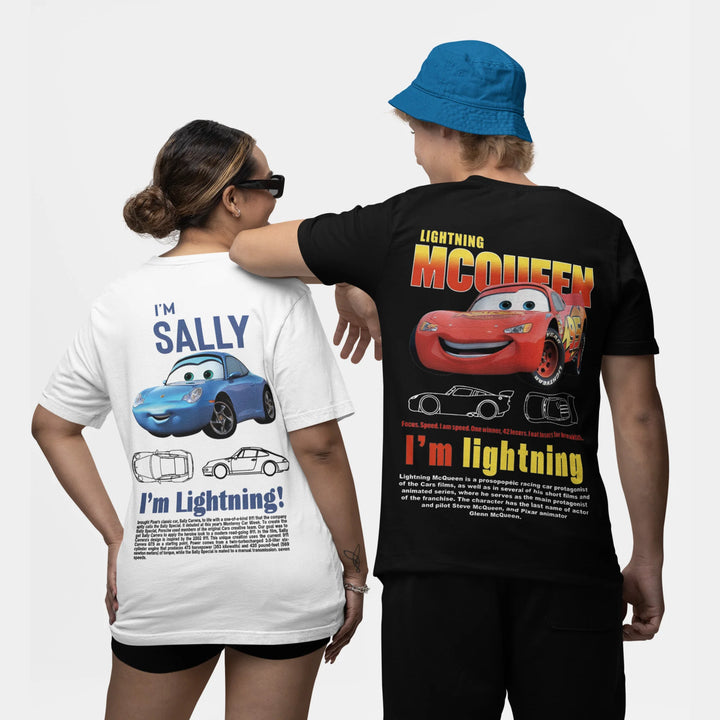 Men Sally I'm Lightning Cars T Shirts Mcqueen Cotton Clothing Creative Short Sleeve Round Collar Tee Shirt Plus Size T-Shirts