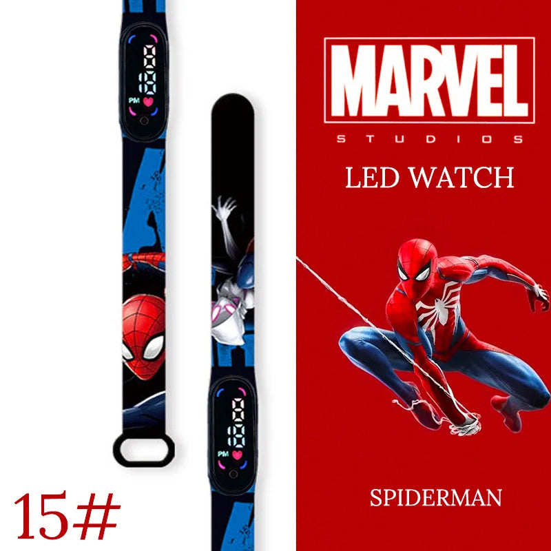 MINISO Spiderman Kid's Watches Men Sport Wristband Bracelet Waterproof Children Digital Watch Boys LED Clock relogio montre